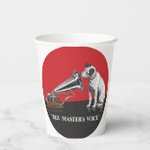 De stem van zijn meester papieren bekers (Achterkant)