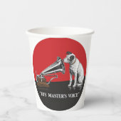 De stem van zijn meester papieren bekers (Voorkant)