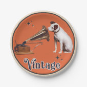 De stem van zijn meester  papieren bordje (Voorkant)