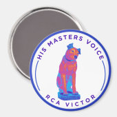 De stem van zijn meester retro magneet (Voorkant / Achterkant)