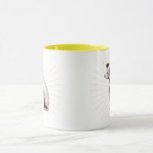 De stem van zijn meester straalt helder mok (Midden)