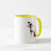 De stem van zijn meester straalt helder mok (Voorkant rechts)