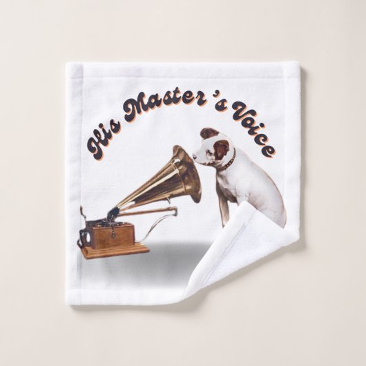 De stem van zijn meester washandje (Wasdoekje)
