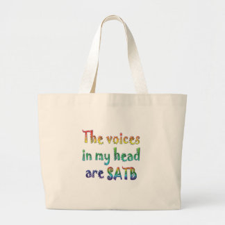 De stemmen in mijn hoofd zijn SATB Grote Tote Bag