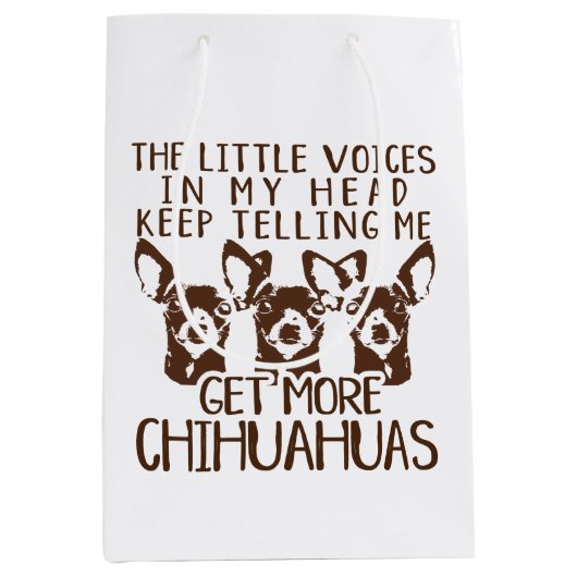 De stemmen krijgen meer Chihuahua Medium Cadeauzakje (Voorkant)