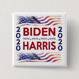 De STEMMING Biden Harris 2020 bevorderen Vierkante Button 5,1 Cm