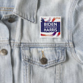 De STEMMING Biden Harris 2020 bevorderen Vierkante Button 5,1 Cm (In situ)