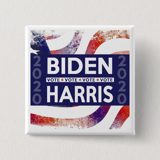 De STEMMING Biden Harris 2020 bevorderen Vierkante Button 5,1 Cm (Voorkant)