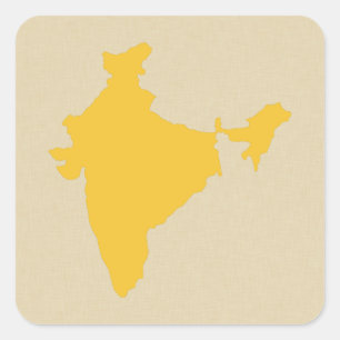 De Stemmingen India van het Kruid van de saffraan Vierkante Sticker