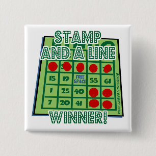 De Stempel van de Button van Bingo en een Winner v