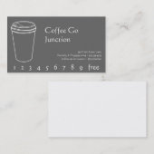 De Stempel van de Drink van de koffie/de Kaart van (Voorkant / Achterkant)