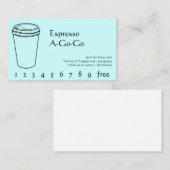 De Stempel van de Drink van de koffie/de Kaart van (Voorkant / Achterkant)