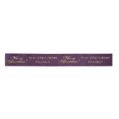 De Stephens Familienaam Elegant Faux Gold Script Lint (Voorkant)