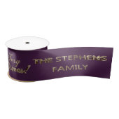 De Stephens Familienaam Elegant Faux Gold Script Lint (Spoel)