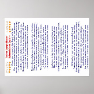 De ster draait om de banner * poster