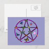 De Ster en de Vlinders van Wiccan Briefkaart (Voorkant / Achterkant)