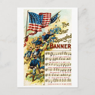 De ster met schuine randen banner 1908 briefkaart