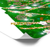 De ster op de boom draaien poster (Hoek)