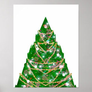 De ster op de boom draaien poster