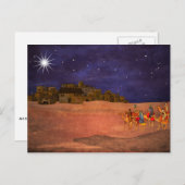De ster over Bethlehem Feestdagenkaart (Voorkant / Achterkant)