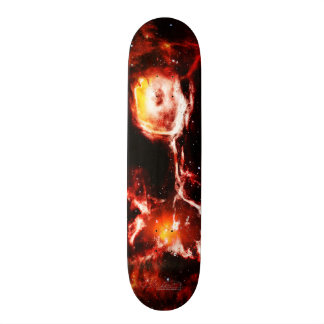 De ster schilderde dame skateboard
