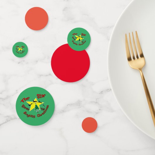 De ster schittert deze kerst helder confetti (Groep)