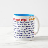 De ster-schuine banner mok (Voorkant rechts)