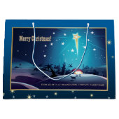 De ster van Bethlehem. Aangepaste kerst Large Cadeauzakje (Voorkant)