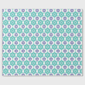 De ster van David in Blues Wrapping Paper Cadeaupapier (Vlak)