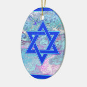 De ster van David op Marble Keramisch Ornament (Links)