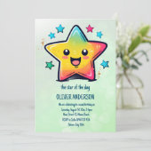 De ster van de dag Verjaardagsster thema Kaart (Staand voorkant)