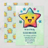 De ster van de dag Verjaardagsster thema Kaart (Voorkant / Achterkant)