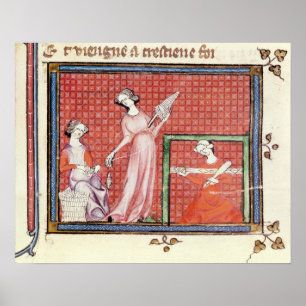 De sterke Vrouw van de Manuscripten die draaien Poster