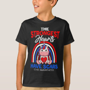 De sterkste harten hebben littekens CHD bewustzijn T-shirt