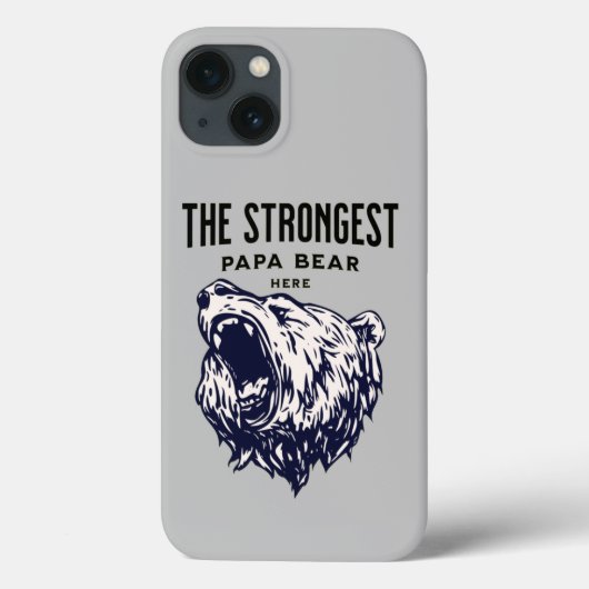 De sterkste papa Beer, vaders dag personaliseren Case-Mate iPhone Case (Achterkant)