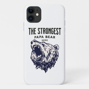 De sterkste papa Beer, vaders dag personaliseren iPhone 11 Hoesje