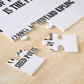 De sterkte van het pakket is de Wolf Kipling Quote Legpuzzel (Zijkant)