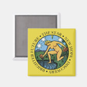 De stermagneet met tekst magneet (Voorkant / Achterkant)