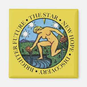 De stermagneet met tekst magneet