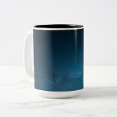 De sterren bij nacht tweekleurige koffiemok (Voorkant links)