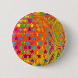 De sterren Geëxplodeerde ACHTERKNOOP van de SPELD Ronde Button 5,7 Cm