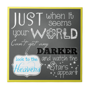 De sterren zijn Inspirerend keramische tegels Tegeltje