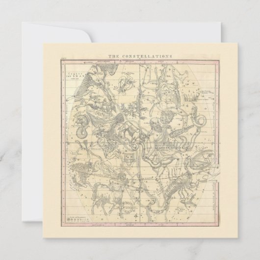 De sterrenbeelden (juli, augustus, september) kaart (Voorkant)