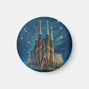 De sterrendroom van Gaudi Barcelona Sagrada Fami Magneet