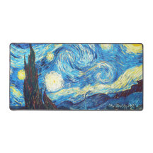 De sterrenhemel Van Gogh bureaumat