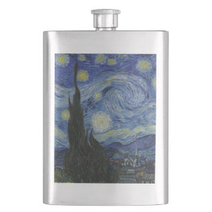 De sterrenhemel van Vincent Van Gogh Heupfles