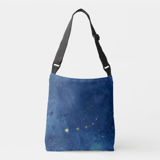 De sterrenhemelillustratie crossbody tas (Voorkant)