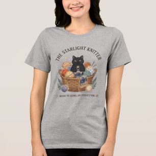 De Sterrenlicht Breister Planeet Garentmand Kat Tri-Blend Shirt