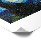 "DE STERRENNACHT", 1889, VAN VINCENT VAN GOGH POSTER (Hoek)