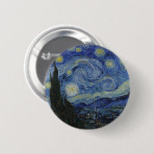 De Sterrennacht 1889 Vincent van Gogh Ronde Button 5,7 Cm (Voorkant /achterkant)